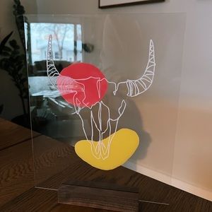 Hand painted on Acrylic Line Art